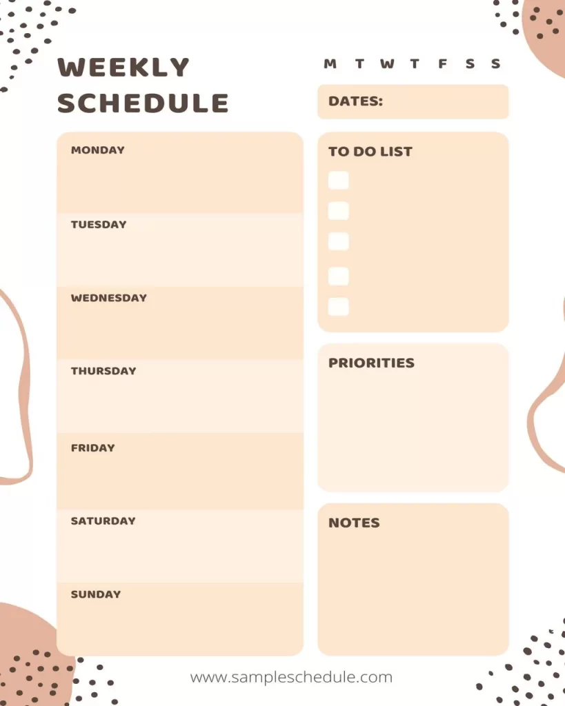 Schedule Template PDF 13