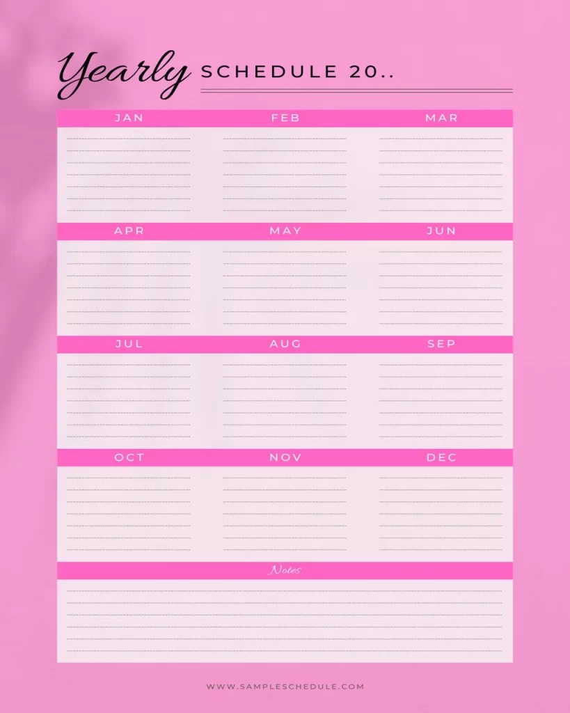 Schedule Template PDF 16