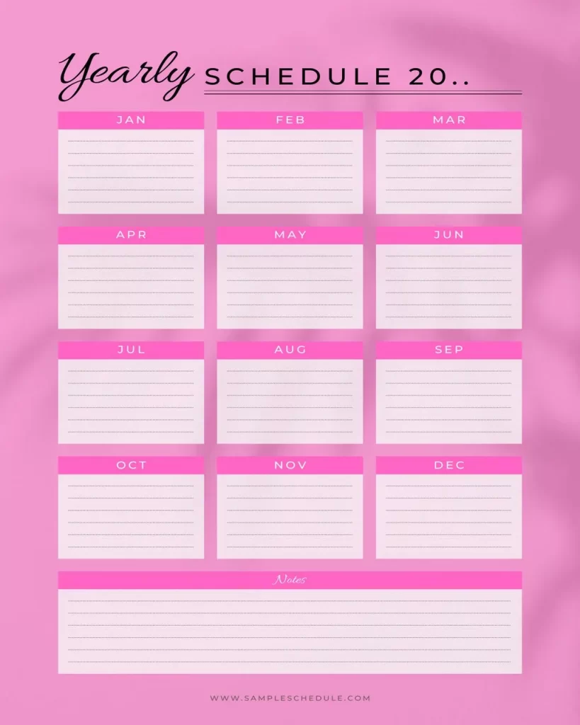 Schedule Template PDF 17
