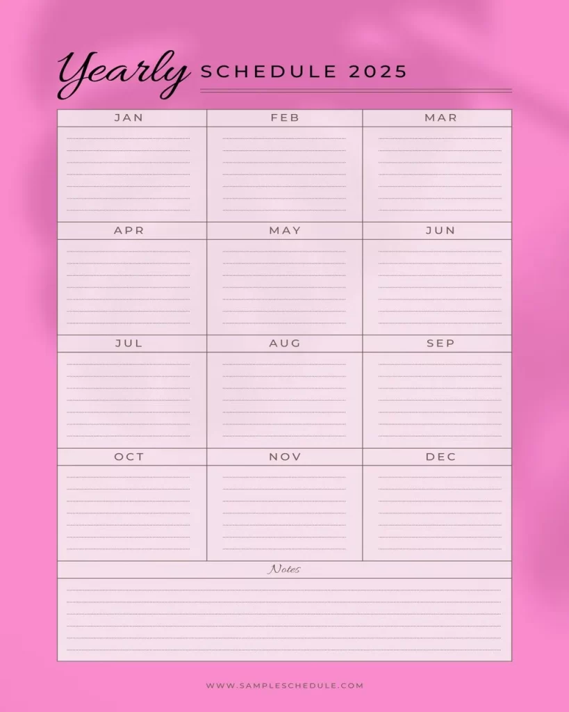 Schedule Template PDF 18