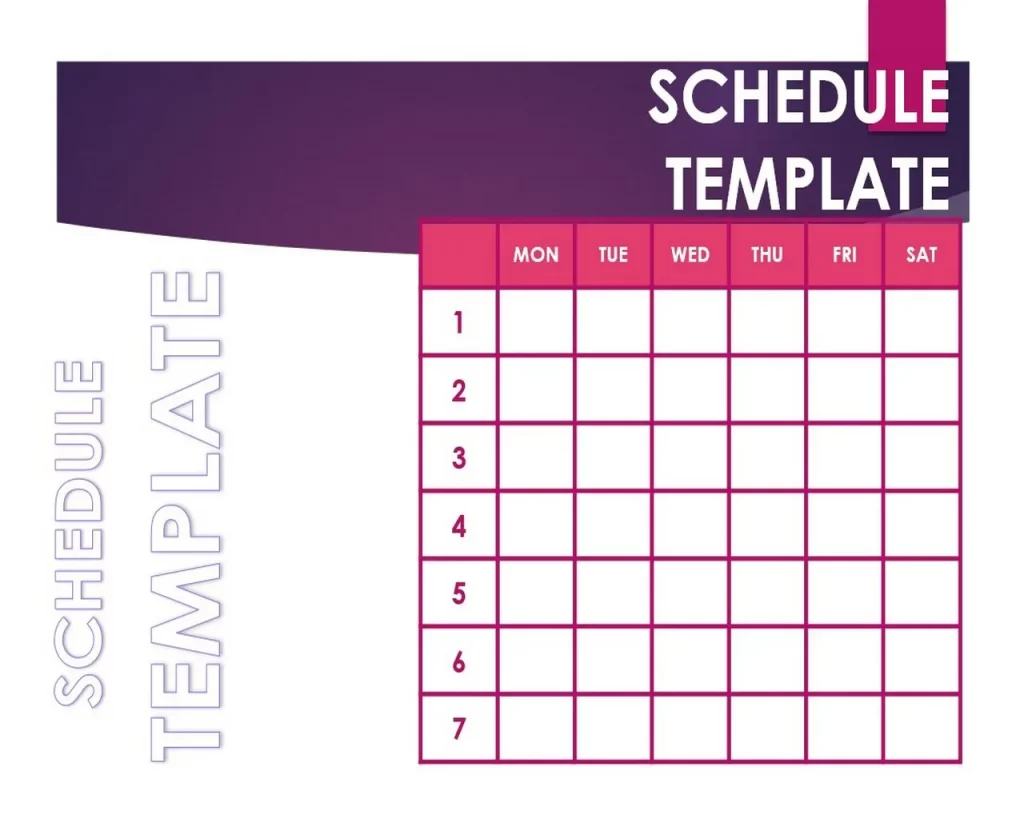 Schedule Template Powerpoint 04