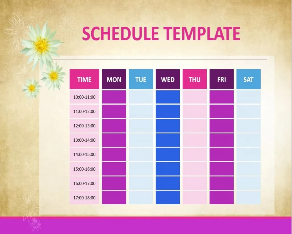 Schedule Template Powerpoint 06