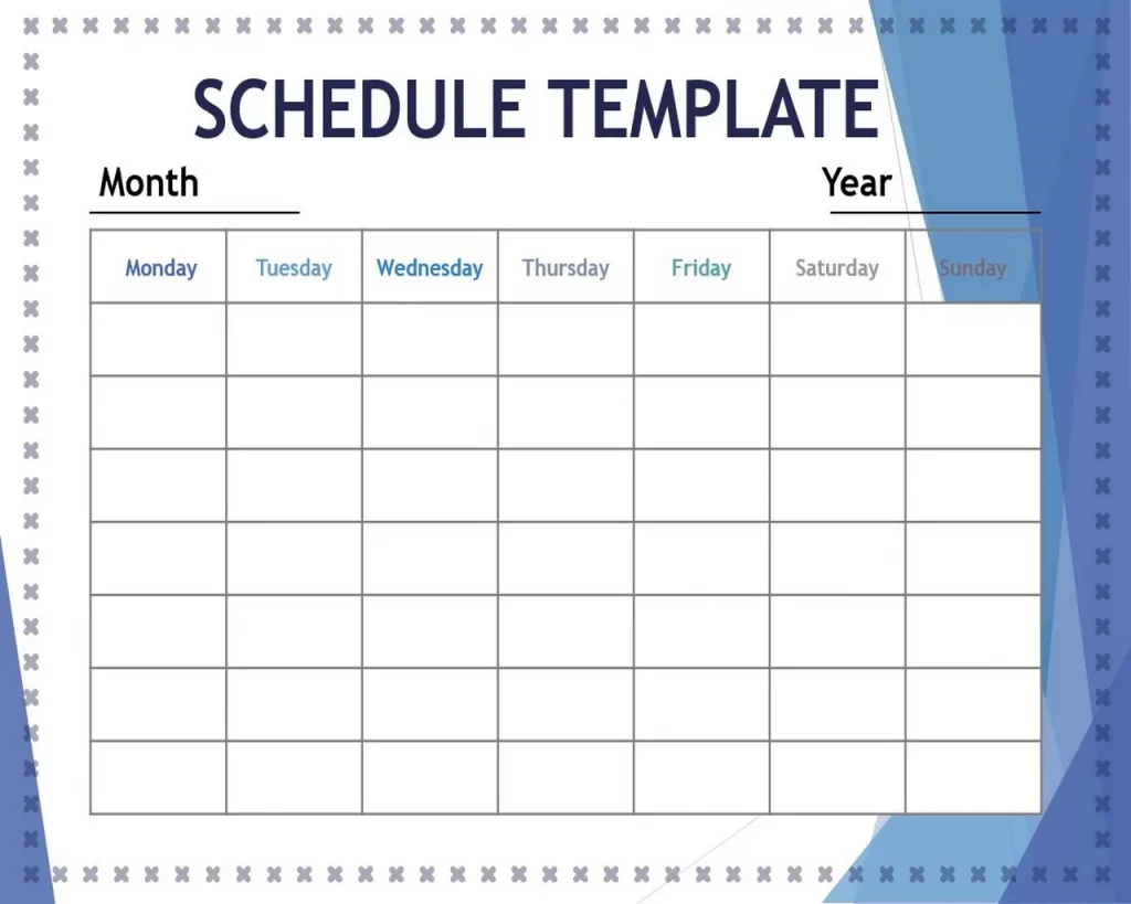 Schedule Template Powerpoint 08