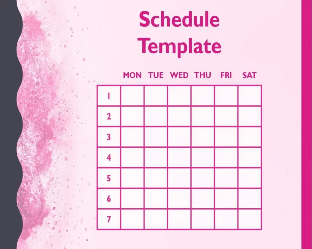 Schedule Template Powerpoint 11