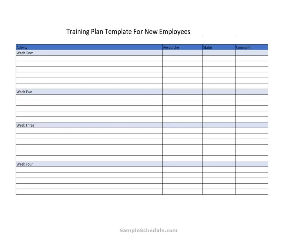Training Plan Template For New Employees 03