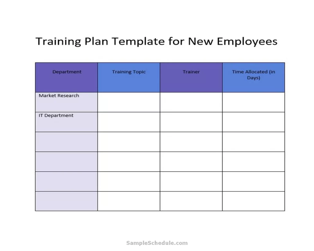 Training Plan Template for New Employees 01