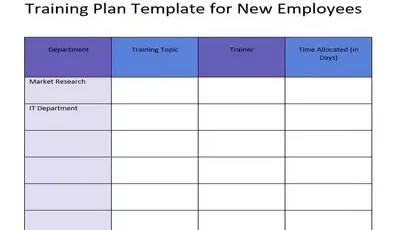 Training Plan Template for New Employees featured