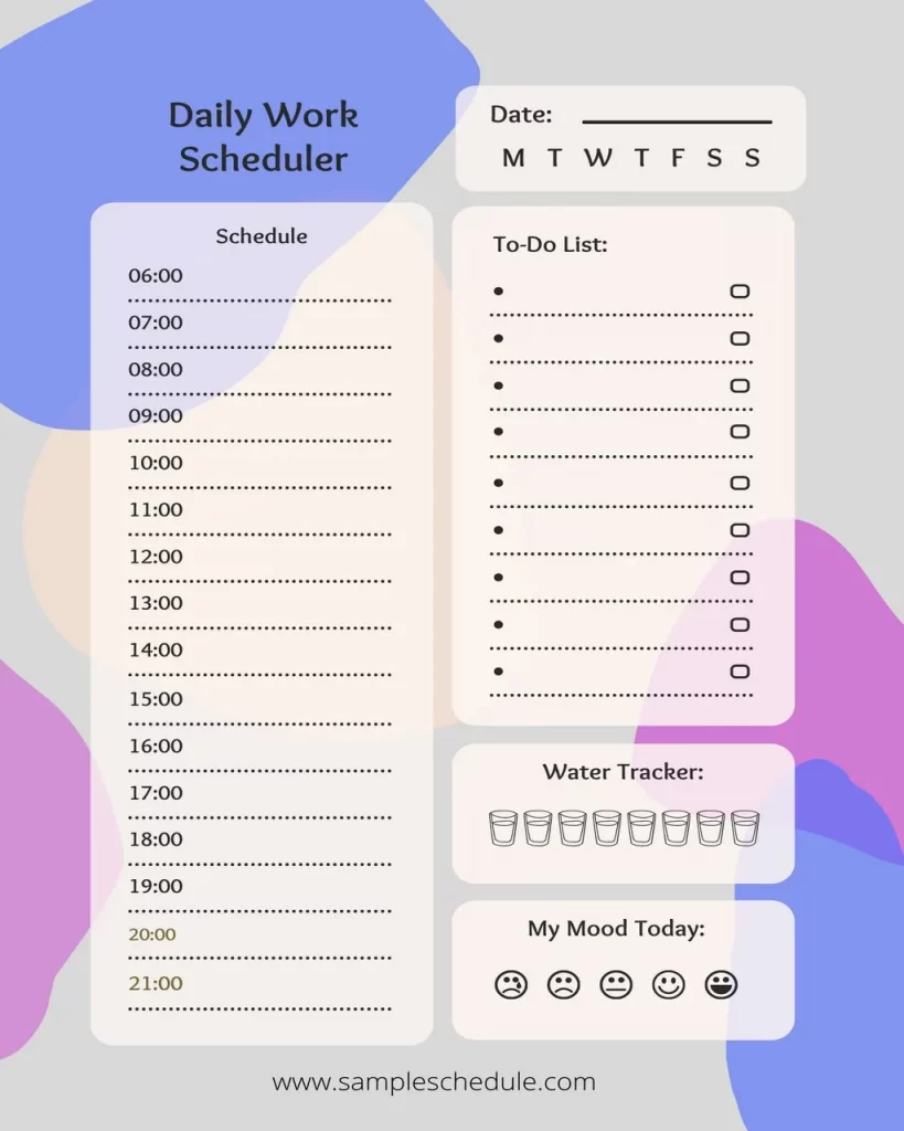 Work Schedule Template PDF 13