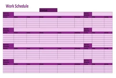 Work Schedule Template Pdf Featured