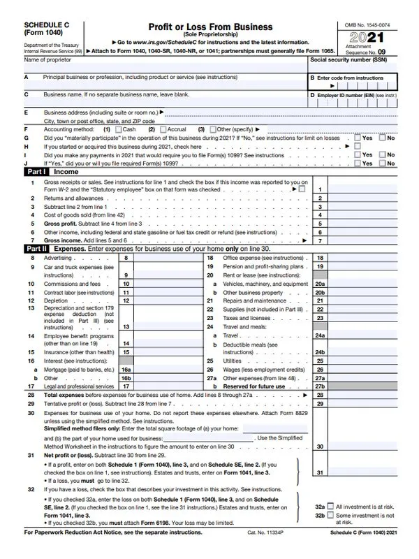 Schedule C Template 01