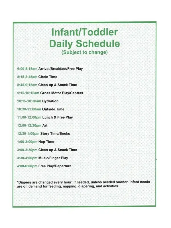 Toddler Preschool Schedule 02