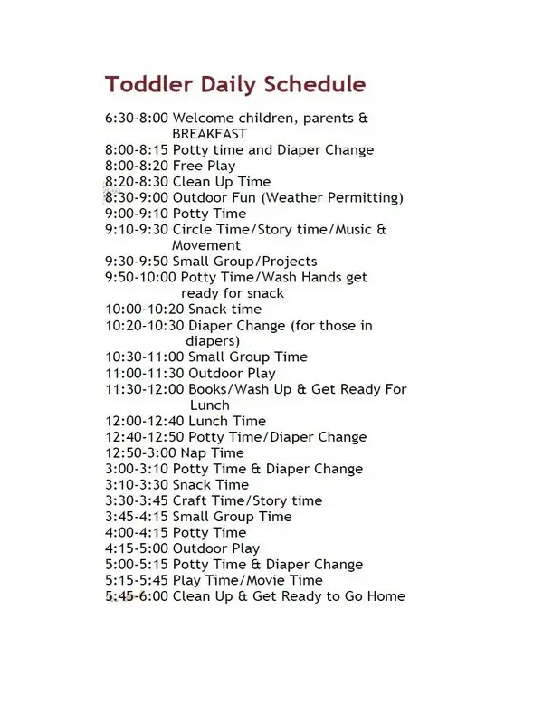 Toddler Preschool Schedule 04