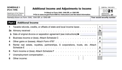 Schedule 1 Form 1040 Featured Images