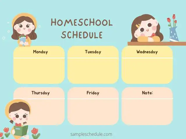 Homeschool Schedule Template