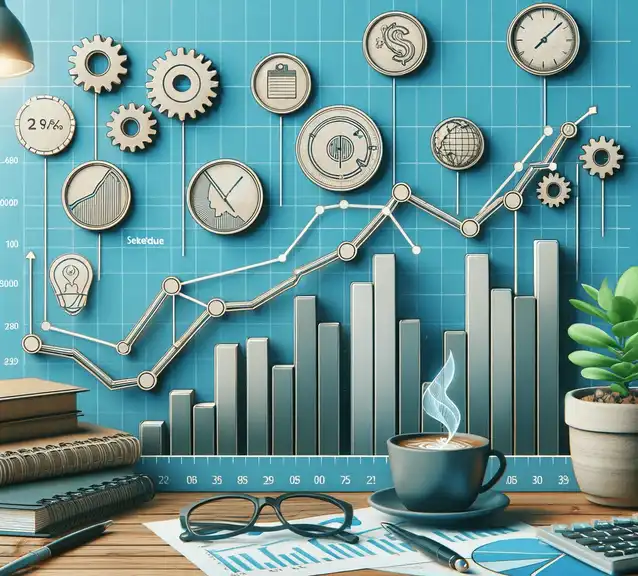 The impact of schedule variance on project budget and timeline, with clear labels and a simple design