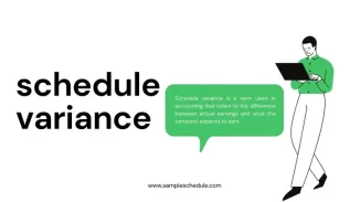 What is schedule variance