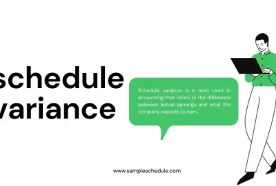 What is schedule variance