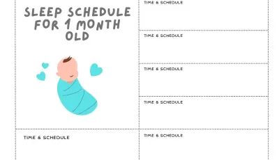 Sleep Schedule for 1 Month Old Baby