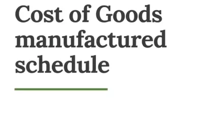 cost of goods manufactured schedule