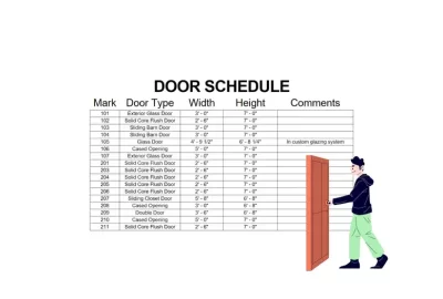 door schedule template featured images
