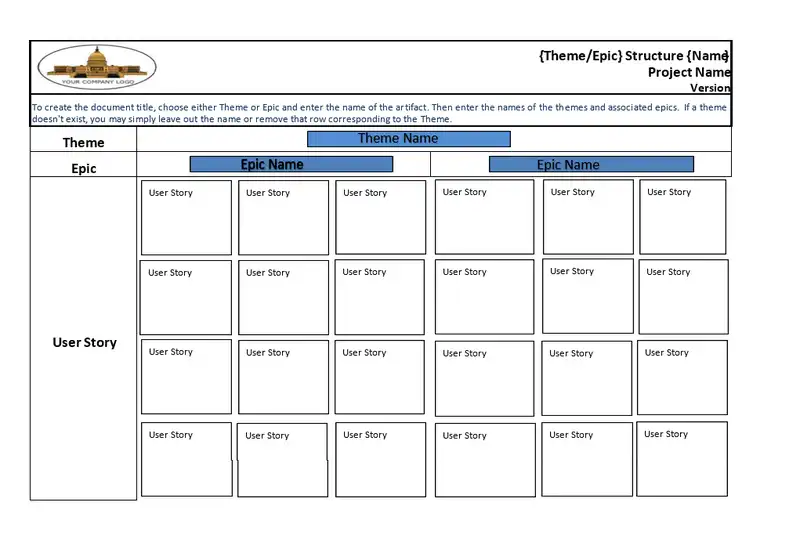 epic schedule template by sdlcforms.com