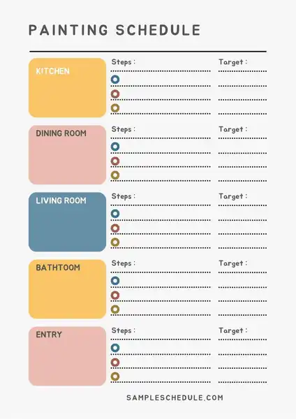 paint schedule template